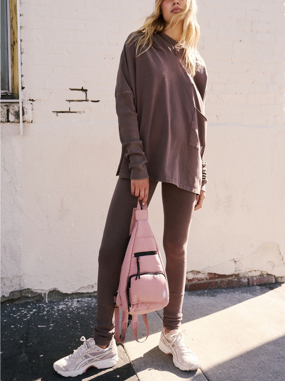 Free people hot shot hooded set - beige